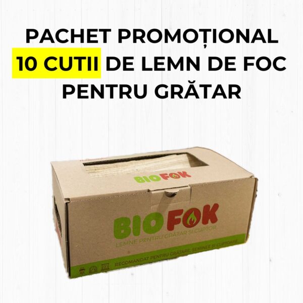 postare patrat sm #1 biofok 3 Pachet promoțional - 10 cutii de lemn de foc pentru GRĂTAR
